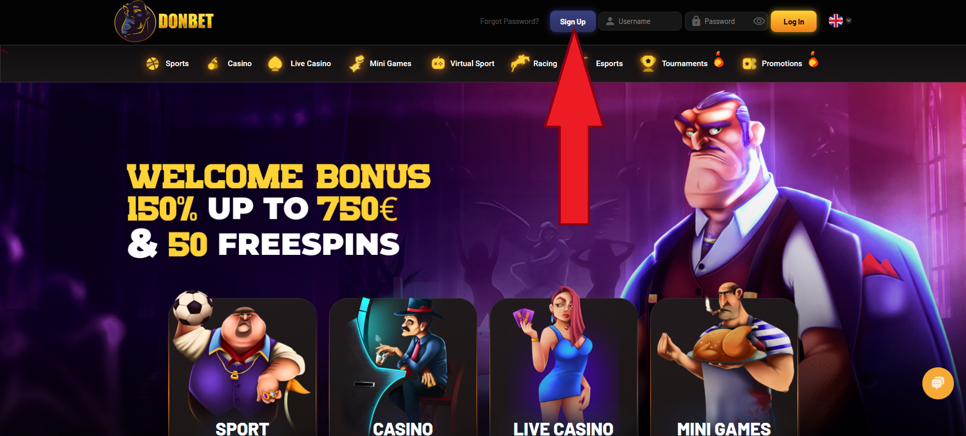 Click registration button