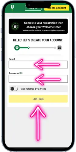 The Unibet email and a password