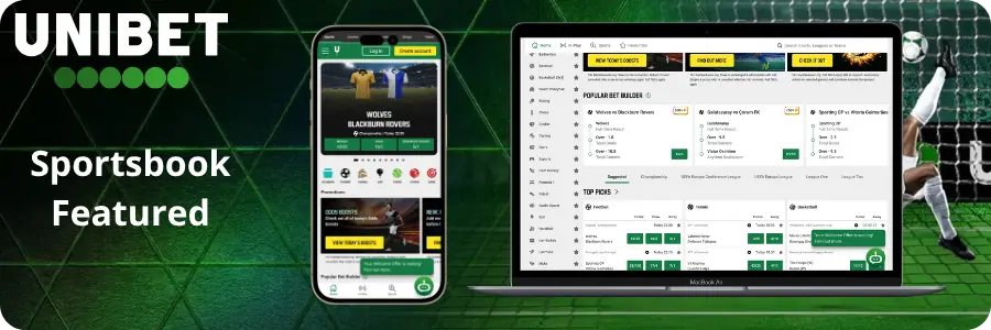 The Unibet sportsbook with live football