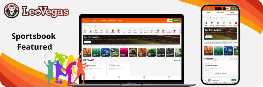 The LeoVegas sportsbook with live football